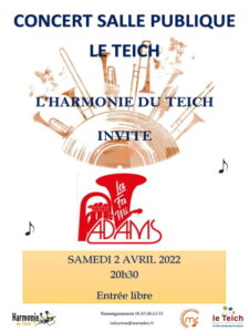 Concert de l'Harmonie du Teich LA FA MI ADAMS - Concert