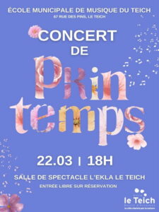 Concert de printemps de l'Ecole Municipale de Musique du Teich. - Culturelle