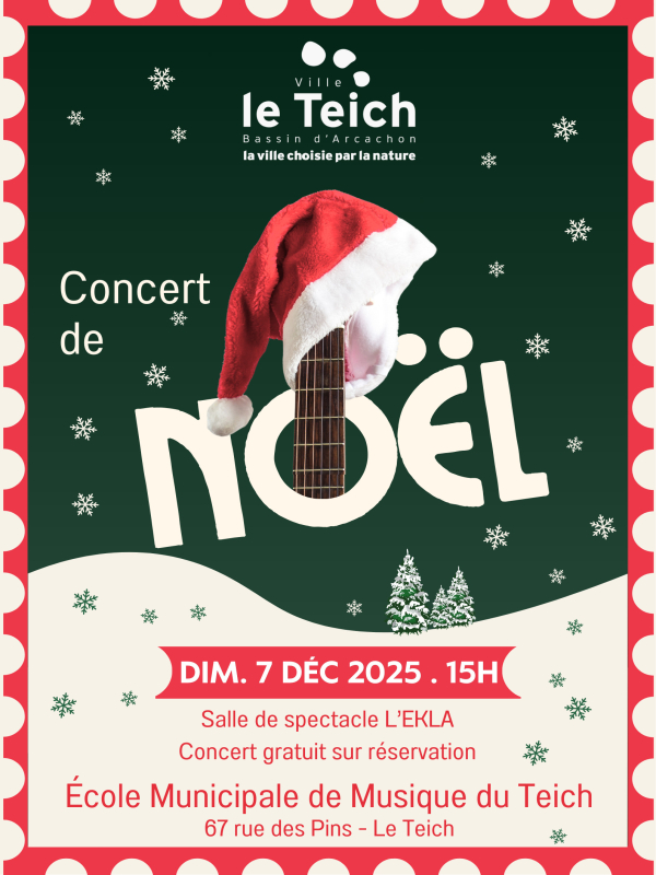 Concert de Noël de l'Ecole Municipale de Musique du Teich. -