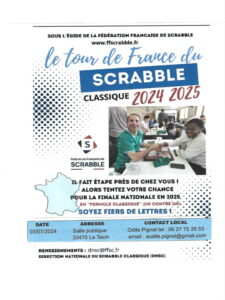 Tour de France du Scrabble classique 2024 -2025. - Animations locales