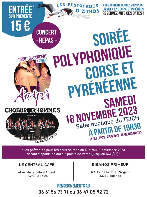 Soirée Polyphonique Corse et Pyrénéenne. -