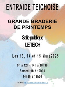 Braderie de Printemps de l'Entraide teichoise. - Expositions