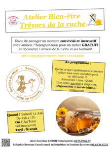 Atelier Bien-Être"Trésors de la Ruche". - Dégustations / Repas