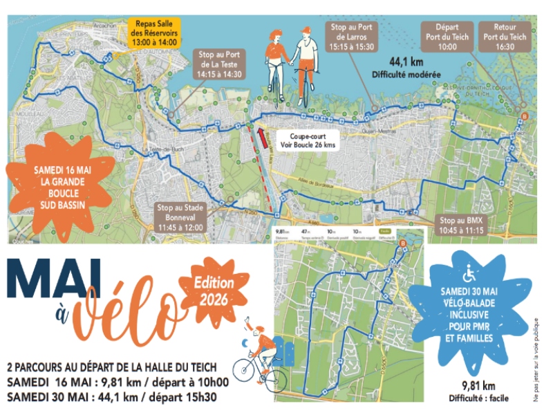 Mai à vélo: grande boucle 44km -